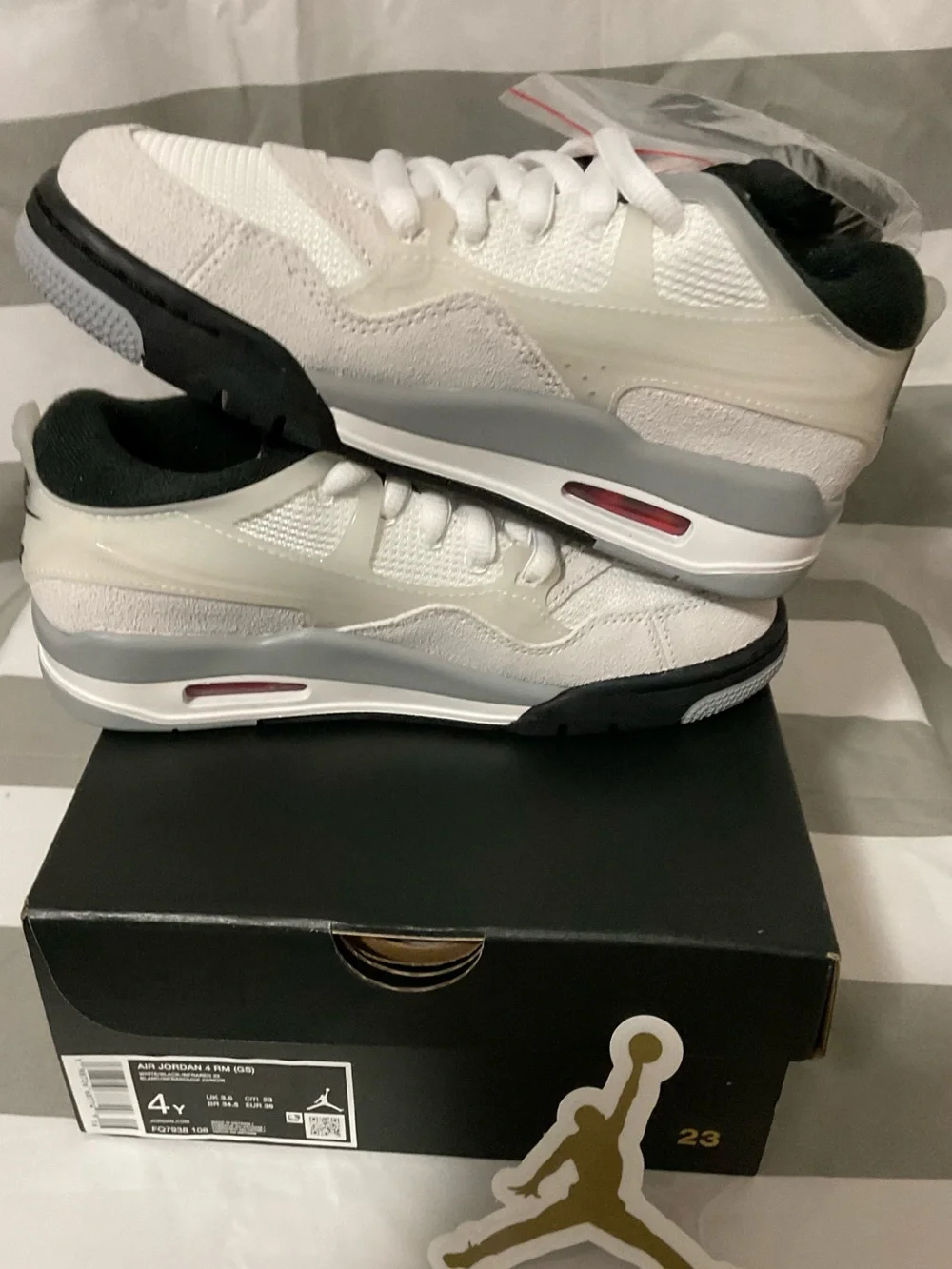 Air Jordan 4 RM (GS) “White/Black-Infrared 23” Youth 4 / Women’s 5.5 New w/ Box
